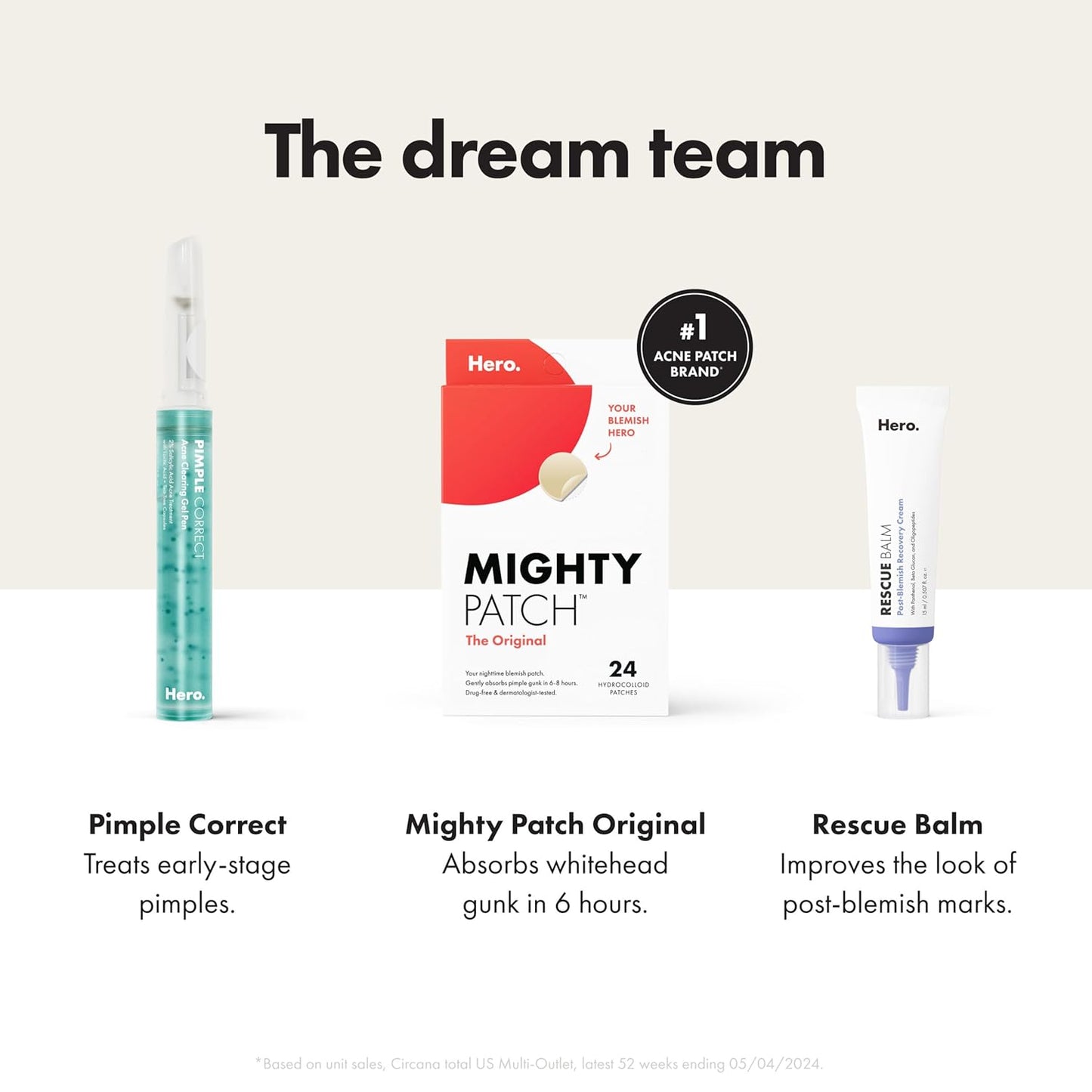 Mighty Patch Original patch from Hero Cosmetics – The #1 Hydrocolloid Acne Pimple Patch for Shrinking Zits and Whiteheads in 1 use; Nighttime Spot Stickers for Face and Skin (72 Count)
