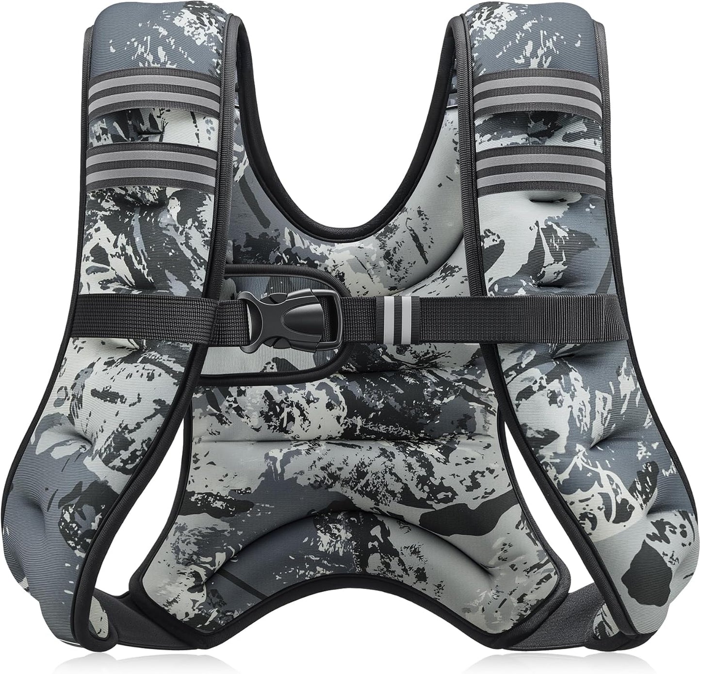 ZELUS Weighted Vest, 6lb/8lb/12lb/16lb/20lb/25lb/30lb Weight Vest with Reflective Stripe for Workout, Strength Training, Running, Fitness, Muscle Building, Weight Loss, Weightlifting