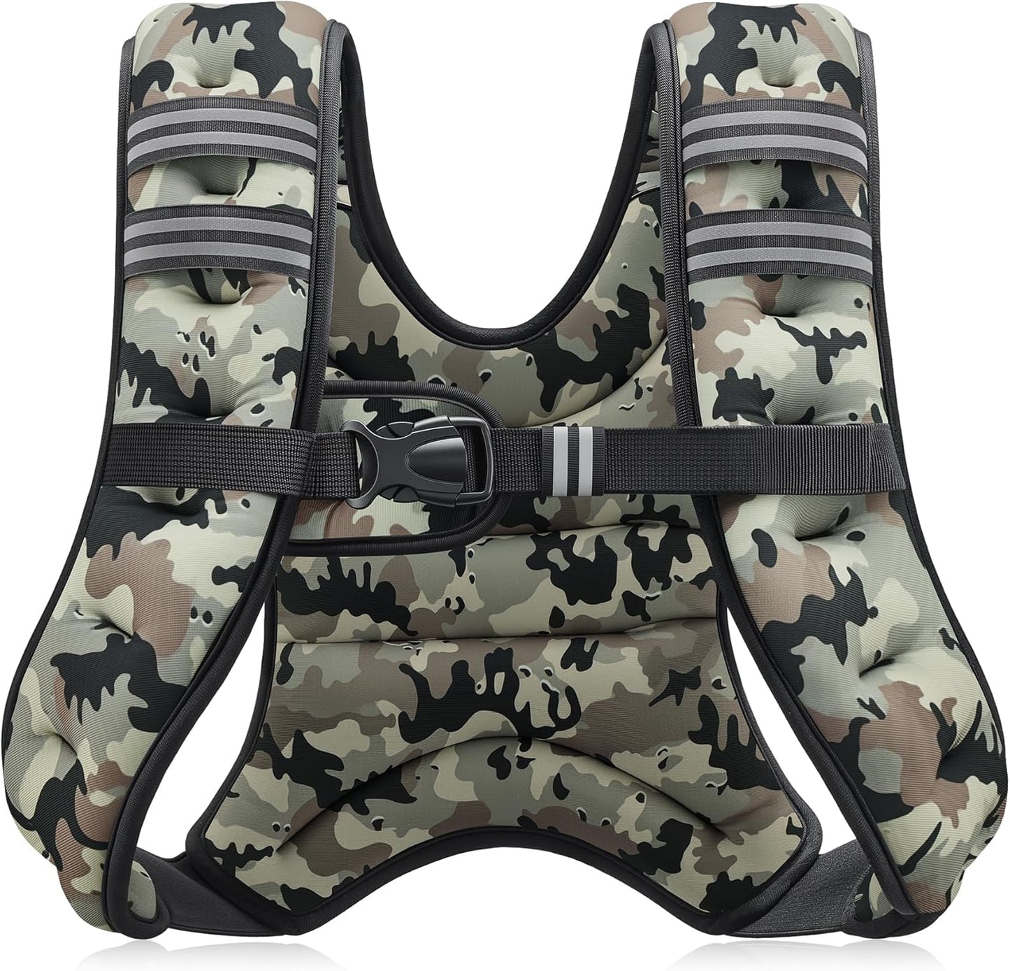 ZELUS Weighted Vest, 6lb/8lb/12lb/16lb/20lb/25lb/30lb Weight Vest with Reflective Stripe for Workout, Strength Training, Running, Fitness, Muscle Building, Weight Loss, Weightlifting