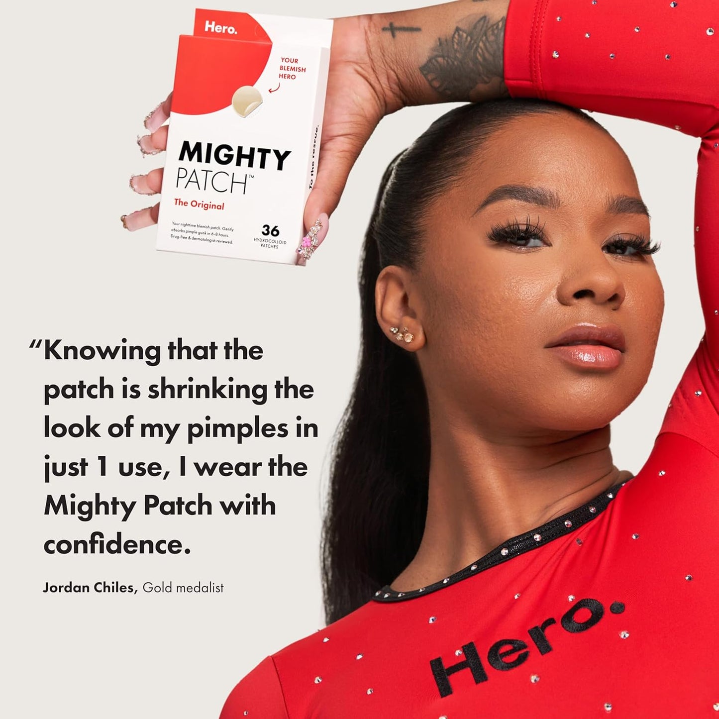 Mighty Patch Original patch from Hero Cosmetics – The #1 Hydrocolloid Acne Pimple Patch for Shrinking Zits and Whiteheads in 1 use; Nighttime Spot Stickers for Face and Skin (72 Count)