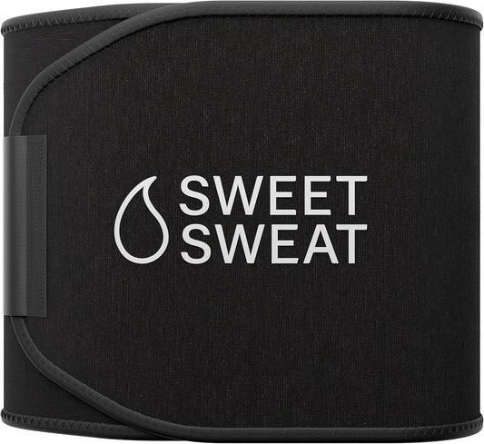Sports Research Sweet Sweat Waist Trimmer (Core Series) - Premium Sweat Enhancing Fitness Band for Women & Men