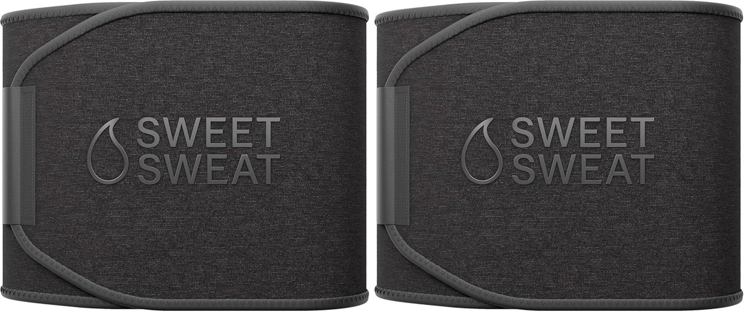 Sports Research Sweet Sweat Waist Trimmer (Core Series) - Premium Sweat Enhancing Fitness Band for Women & Men