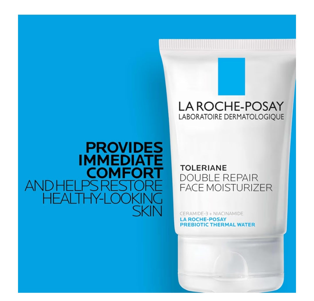 La Roche-Posay Toleriane Double Repair Face Moisturizer, Daily Moisturizer Face Cream with Ceramide & Niacinamide for All Skin Types, Immediate Comfort & Long Lasting Hydration, Fragrance Free